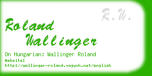 roland wallinger business card